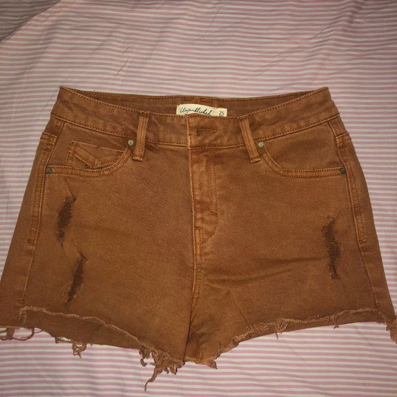 Adobe Orange Stella Denim Shorts - Picture 2 of 3